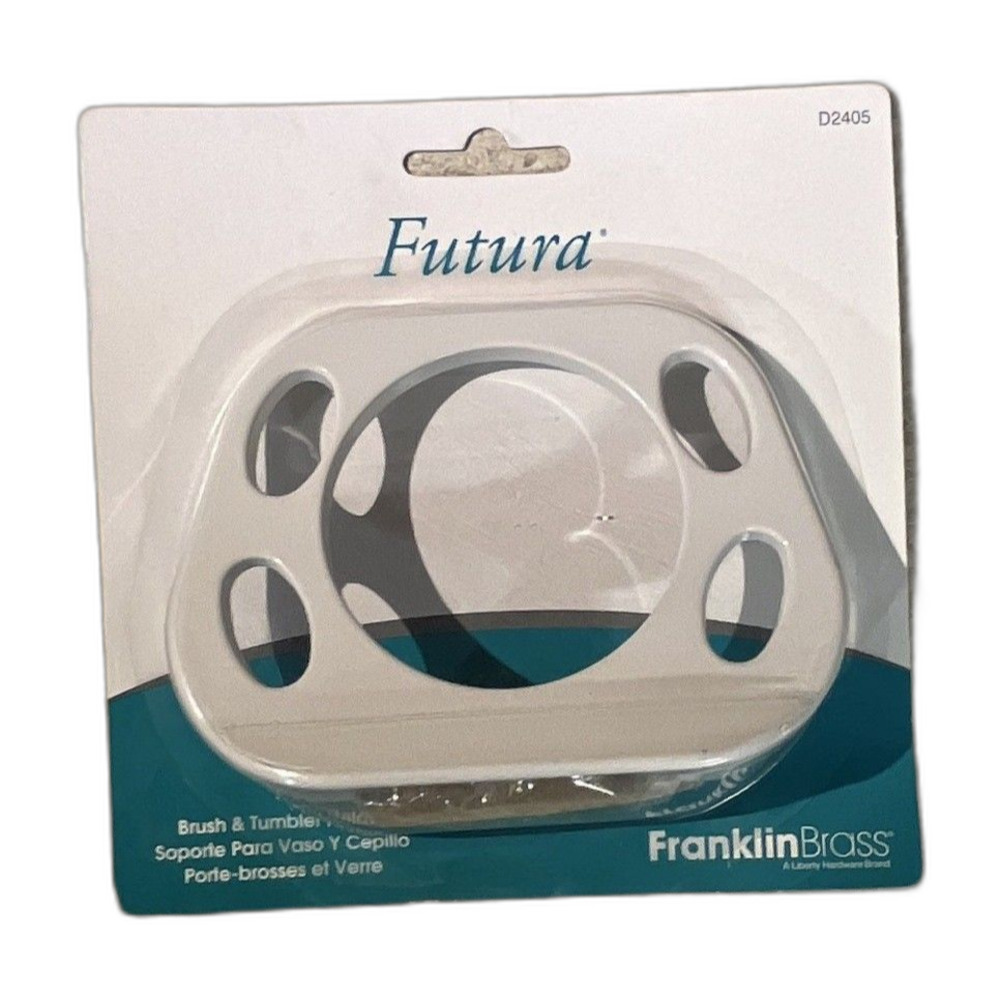Franklin Brass Futura D2405 White Wall-Mount Toothbrush Holder